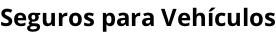 Seguros para Vehículos